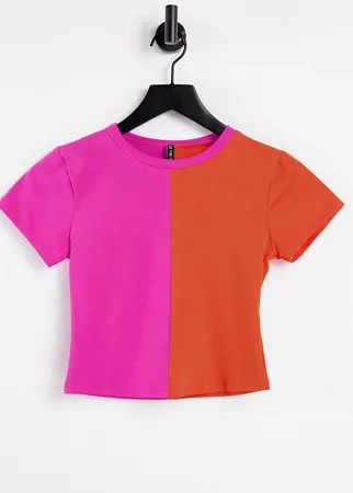 Разноцветная футболка колор блок в стиле 90-х ASYOU-Многоцветный