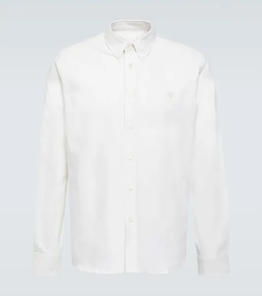Рубашка из хлопкового поплина Ami Paris, белый