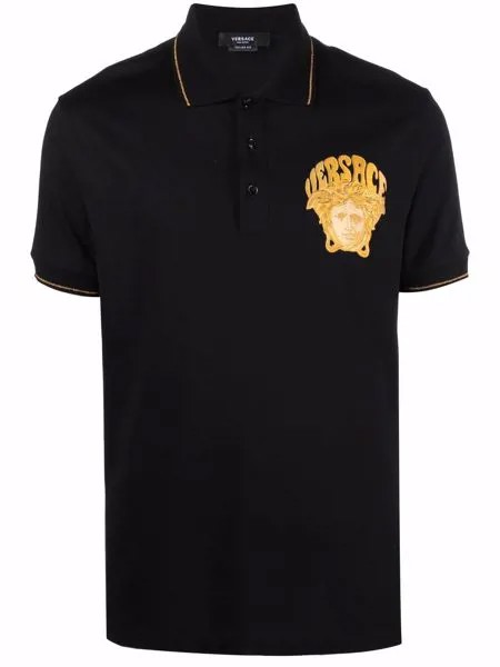 Versace рубашка поло с декором Medusa Head