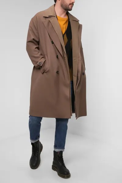 Пальто мужское Allsaints MC040V коричневое XL