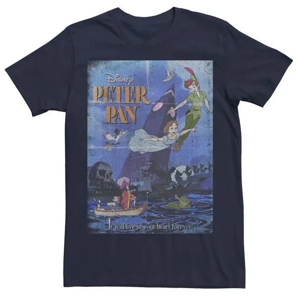 Мужская винтажная футболка с постером Disney Tinkerbell Pan