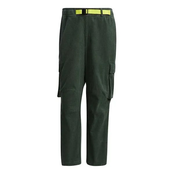 Спортивные штаны adidas Ub Pnt Cdr Sports Cargo Pocket corduroy Long Pants Green, зеленый