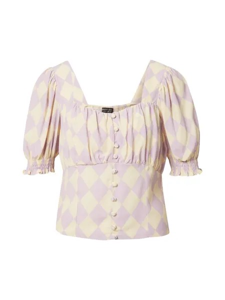 Блуза Dorothy Perkins, светло-желтый/фиолетовый