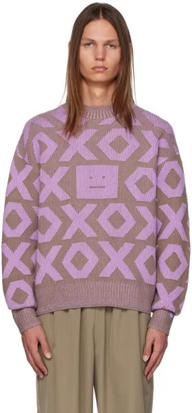 Фиолетовый свободный свитер Хаки-бежевый/Дымчатый Acne Studios