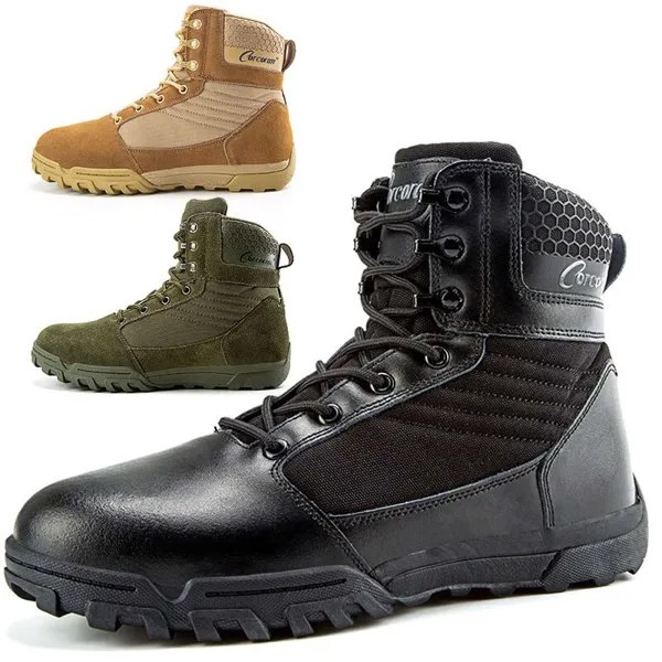 Мужские походные ботинки с высоким верхом, износостойкие военные сапоги для приключений, тренировочные ботинки, охотничья обувь для внедор...