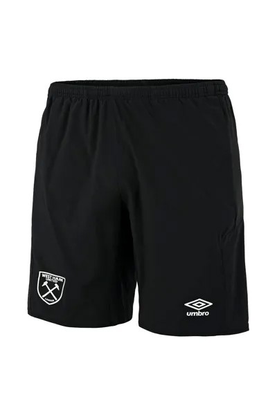 Тканые шорты Вест Хэма Umbro, черный