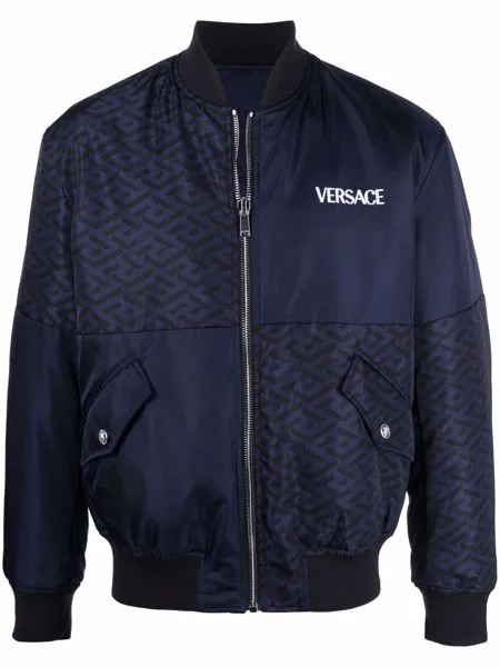 Versace бомбер с узором La Greca