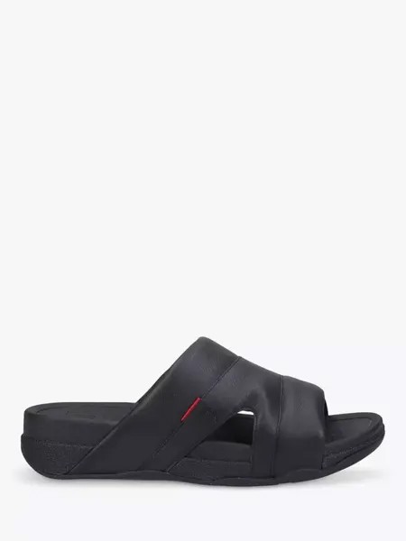 Шлепанцы FitFlop Freeway Leather, черный
