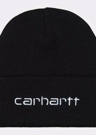 Шапка CARHARTT WIP Script Beanie Black / White 2022