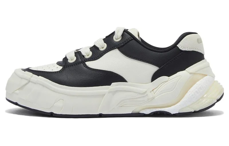 Кроссовки LiNing Wuji Skateboarding Shoes Women's Low-top Black/white, черный/белый