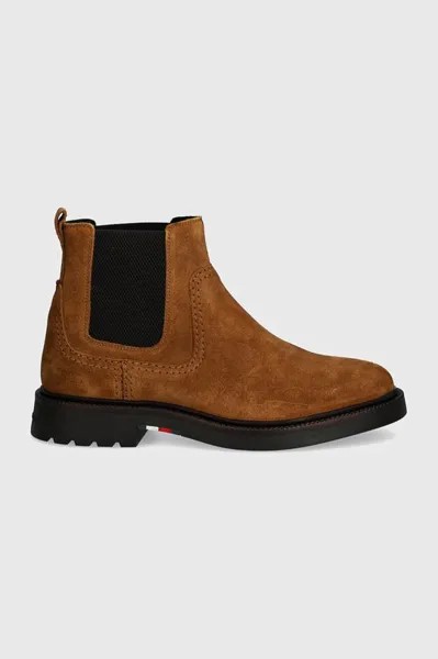 HILFIGER COMFORT LWT SUEDE CHEL замшевые ботильоны Tommy Hilfiger, коричневый