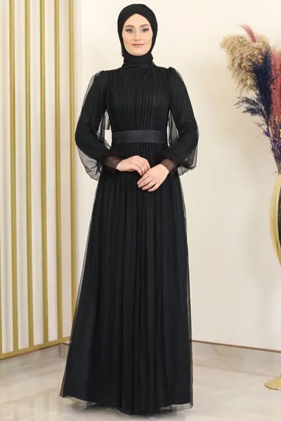 Платье мусульманское Fashion Showcase Design FSC2079-SYH черное 40 (доставка из-за рубежа)