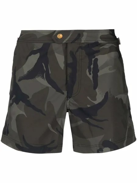 TOM FORD military-pattern swimming trunks