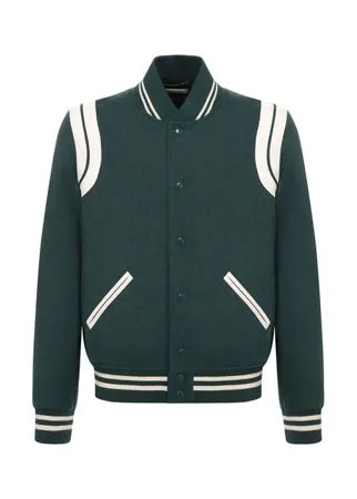 Шерстяной бомбер Saint Laurent