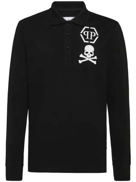 Philipp Plein рубашка поло с принтом, черный