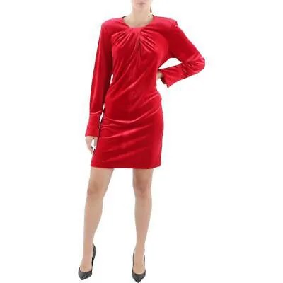 Calvin Klein Womens Red Velvet Короткое торжественное мини-платье 12 BHFO 5724