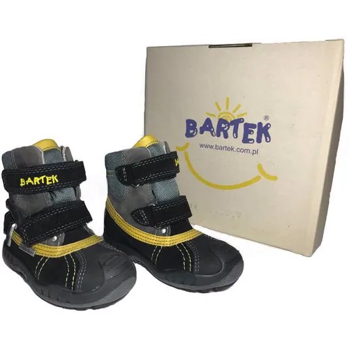 Ботинки BARTEK для мальчиков с мембраной SYMPATEX черно-желтые 22 размер