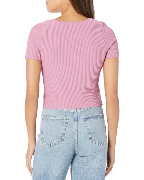 Футболка Madewell Sculpt Ottoman Tee, цвет Shaded Pink