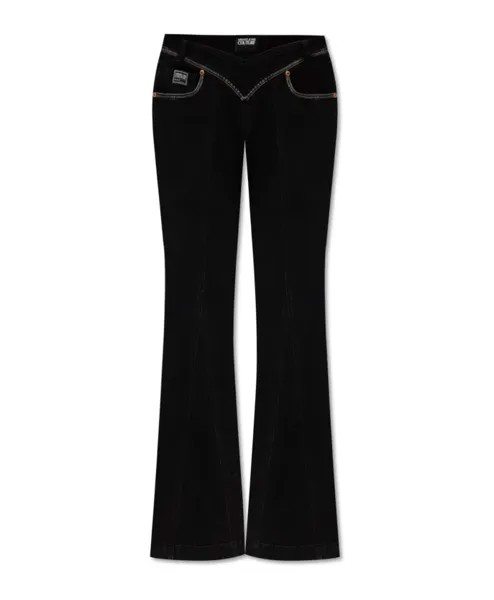Расклешенные джинсы Versace Jeans Couture, черный
