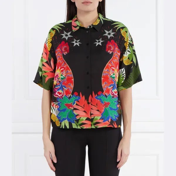 Рубашка свободного кроя Desigual, мультиколор