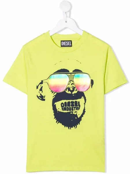 Diesel Kids футболка Tonkey с графичным принтом