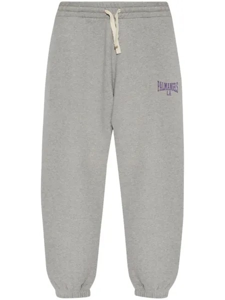Palm Angels хлопковые спортивные брюки с логотипом, серый