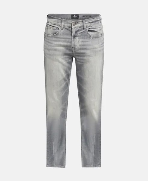 Джинсы узкого кроя 7 for all Mankind, цвет Medium Grey