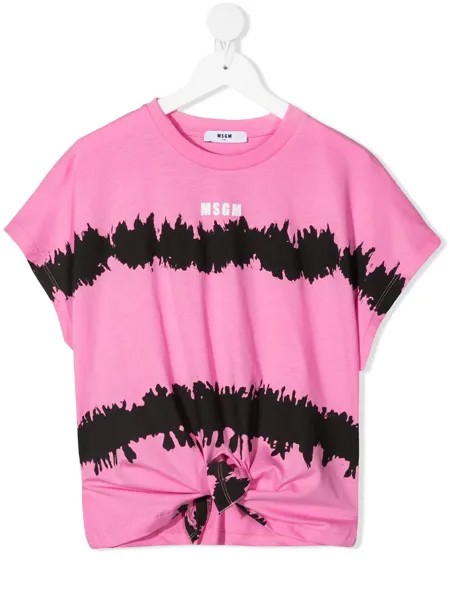 MSGM Kids футболка с абстрактным принтом