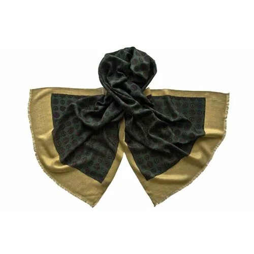 Палантин Tranini,190х70 см, зеленый, коричневый