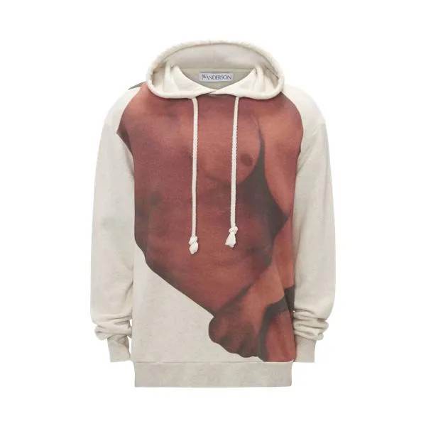 Футболка printed hoodie oatmeal melange oatmeal melang J.W. Anderson, бежевый