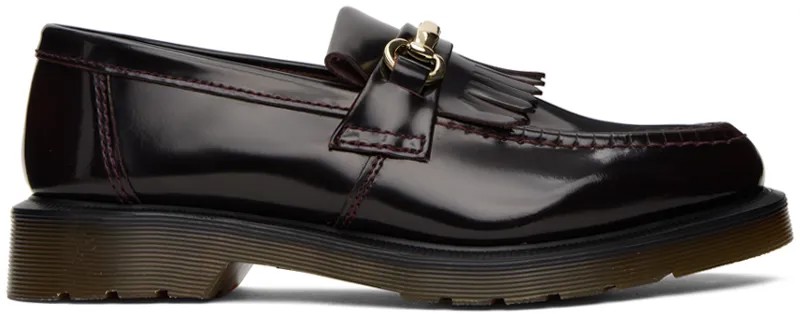 Темно-красные гладкие кожаные лоферы-килти Adrian Snaffle Dr. Martens, цвет Cherry red arcadia
