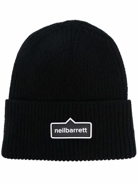 Neil Barrett шапка бини с нашивкой-логотипом