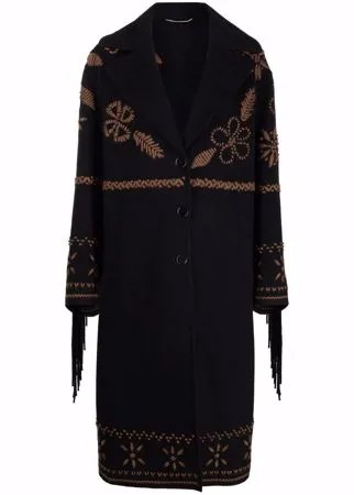 Ermanno Scervino шерстяное пальто с вышивкой