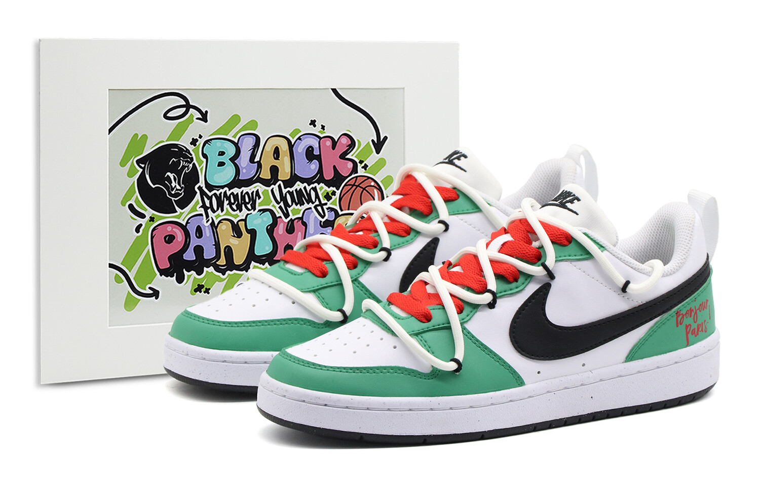 Кроссовки Nike Skateboarding Shoes Women's Low-top Green/White, зеленый