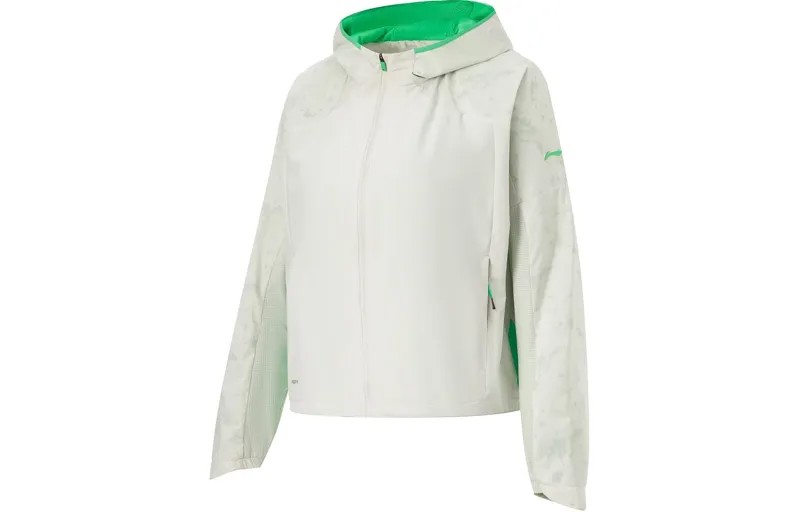 Тренч из коллекции Running, женский, серебристо-серый, серебристо-серый, Secret Realm Green Reflective Full Of Bottom Print Lining