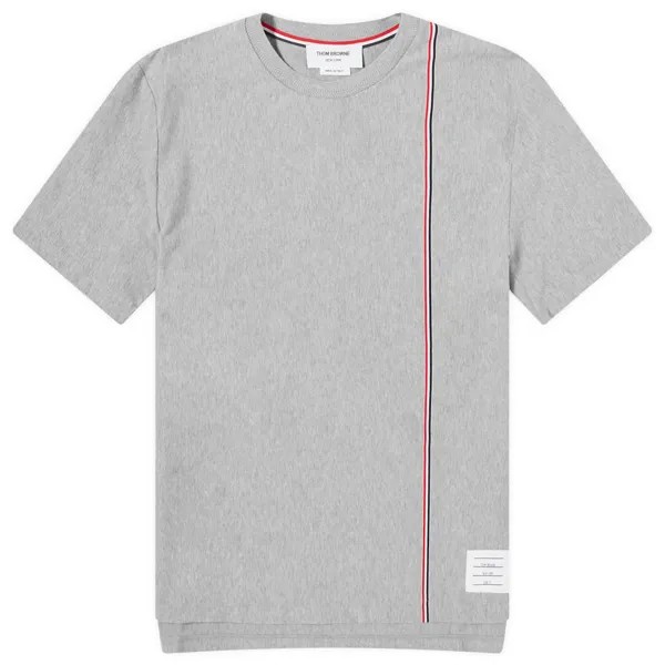 Футболка Thom Browne Engineered Rwb Stripe T-Shirt, цвет Medium Grey