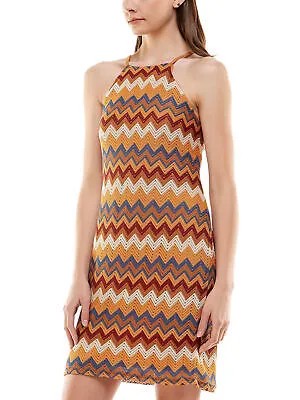 Женское коричневое регулируемое вязаное платье с перекрестной подкладкой ALMOST FAMOUS Juniors XL