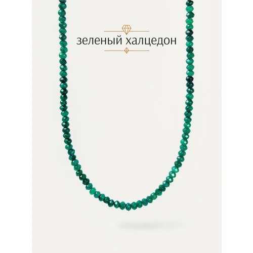 Чокер BL Jewelry, агат, гeлиoлит, опал, халцедон, длина 35 см, зеленый
