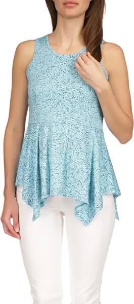 Топ Michael Kors Print Handkerchief Tank, цвет Turquoise