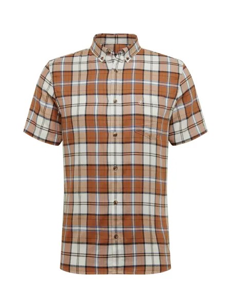Рубашка узкого кроя на пуговицах BURTON MENSWEAR LONDON GINGER, коричневый/оранжевый