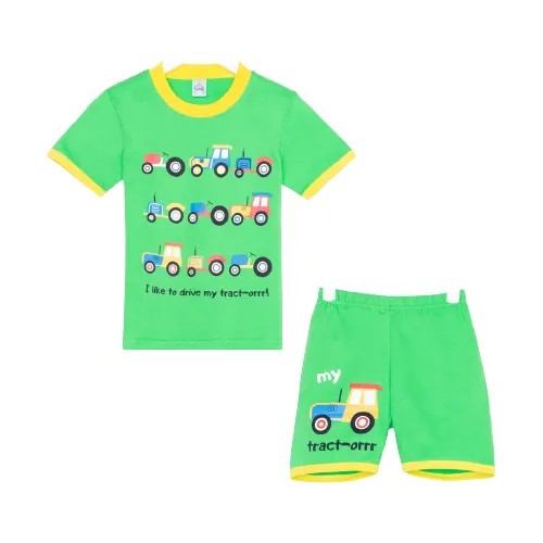 Комплект для мальчика (футболка/шорты), цвет зеленый, рост 92, BONITO
