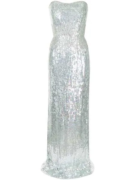 Jenny Packham платье с пайетками без бретелей