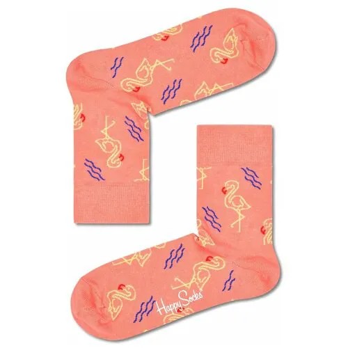 Носки Happy Socks, классические, размер 29, розовый, оранжевый