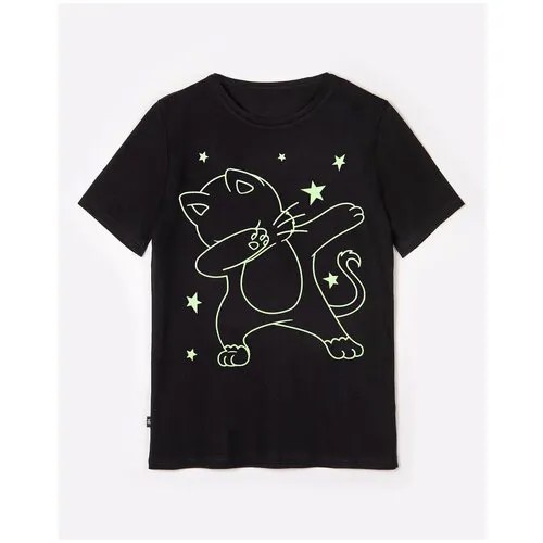Футболка HappyFox, размер 134, черный