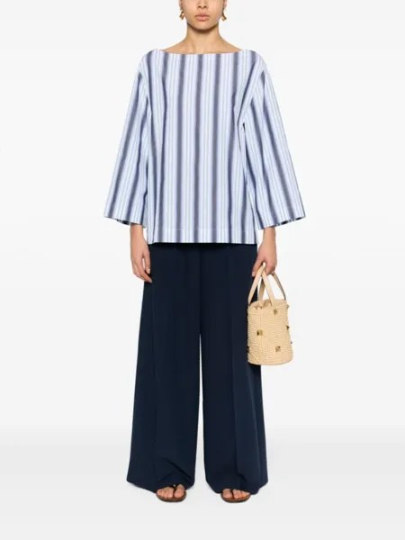 Alberta Ferretti блузка в полоску, синий
