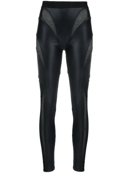 Versace Jeans Couture легинсы из искусственной кожи, черный