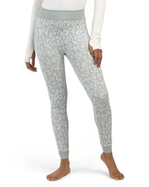 Жаккардовые брюки с леопардовым принтом Made In Portugal Sweaty Betty, синий