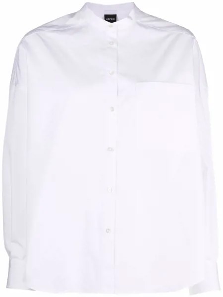 Aspesi long-sleeve collarless shirt