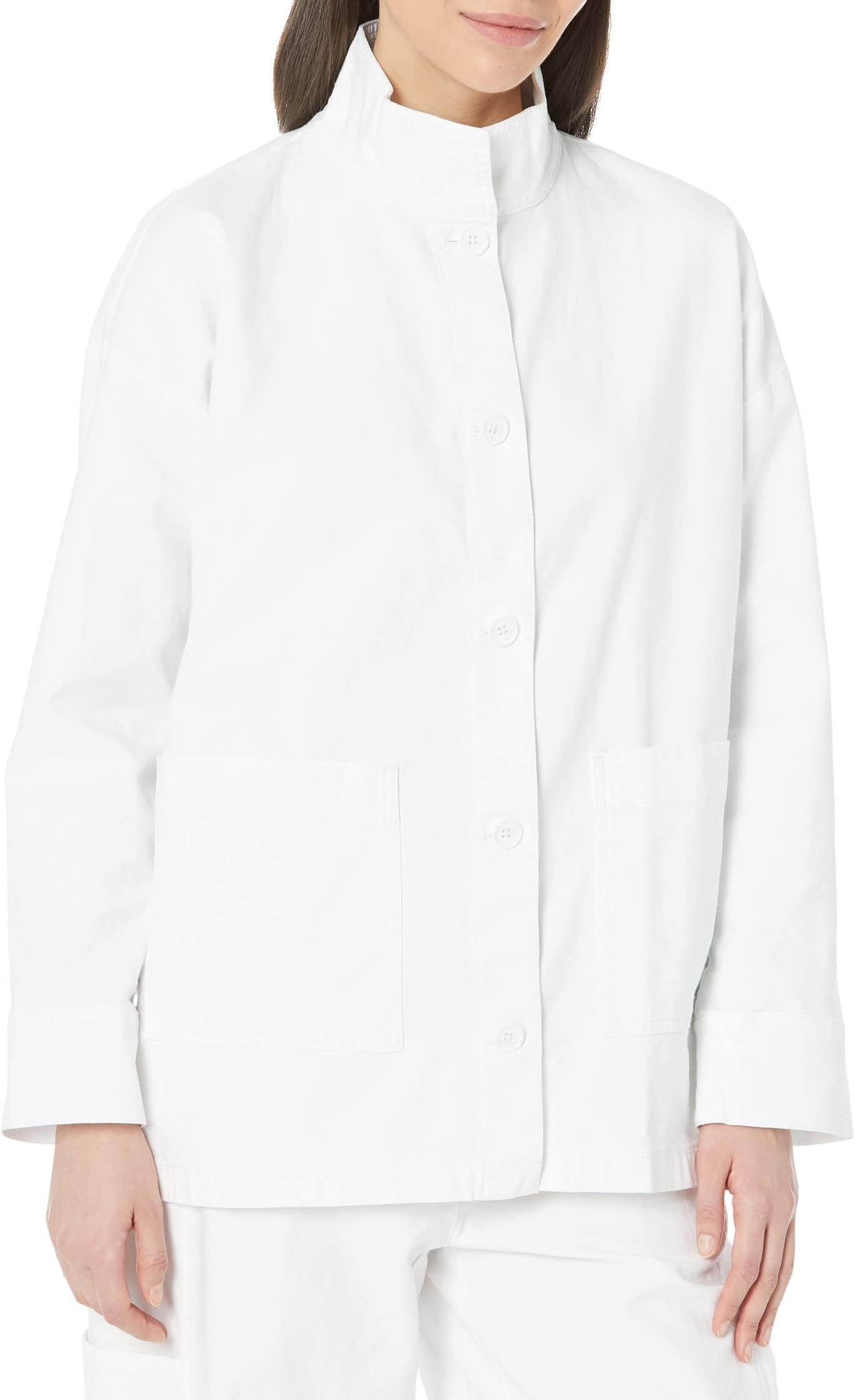 Куртка Stand Collar Jacket Eileen Fisher, белый