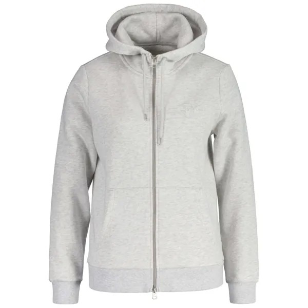 Худи на молнии Gant, серый